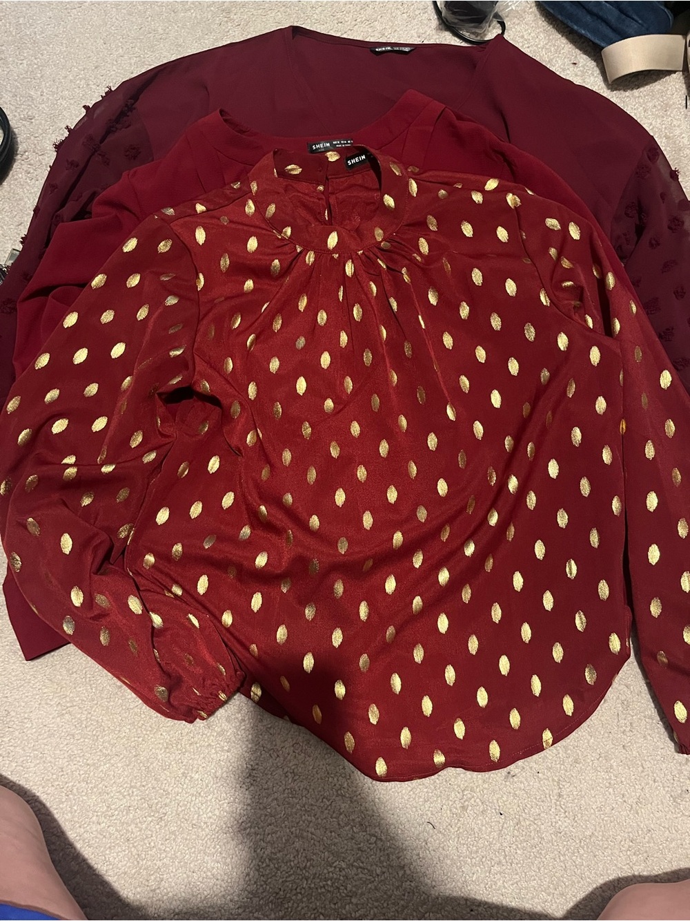 Dark Red/Burgundy Blouse Bundle